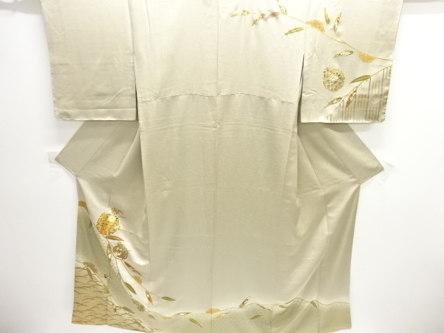 JAPANESE KIMONO / HOMONGI / UNUSED / KINSAI / SNOWFLAKE